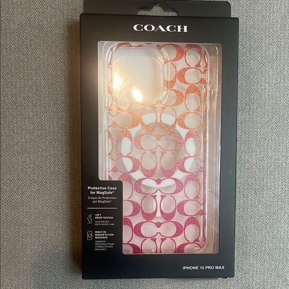 Coach Other - Coach Pink Ombré protective MagSafe iPhone 15 pro max Case for Cell Phones